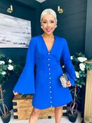 Shannon Detailed Mini Dress Cobalt