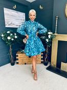 Ayda Detailed Occasion Mini Dress Marine