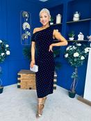 Donna Embellished Velvet Midi Dress Black