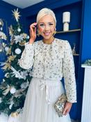 Daniella Detailed Tweed Jacket Cream