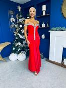 Stephanie Embellished Occasion Dress Red