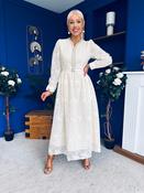 Ellie Crochet Detail Occasion Dress Almond image