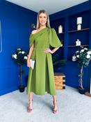 Aideen Pearl Detail Occasion Dress Olive image