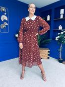 Doireann Detailed Midi Dress Polka Heart Coco image