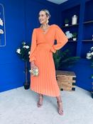 Clodagh Pleat Detailed Midi Dress Amber image