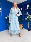 Marley Crochet Detail Midi Shirt Dress Pwr Blue