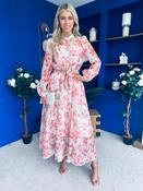 Fiona Faux Button Detail Midi Dress Floral image