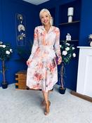 Blaire Detailed Plisse Midi Dress Floral Pastel image