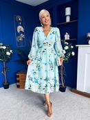Bronagh Banded Midi Dress Floral Yellow Mint