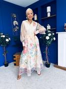 Kerry Detailed Shirt Dress Floral Cream