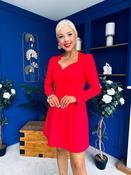 Petra Tailored Button Up Mini Dress Red image