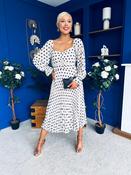 Roisin Detailed Midi Dress CreamWhite image