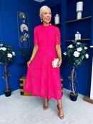 Ciava Crochet Occasion Dress Fuchsia