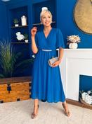 Darcy Embellished Belt Midi Dress Cobalt image