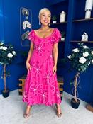Orla Broderie Anglaise Floral Maxi Dress Cerise image