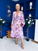 Bronagh Banded Midi Dress Floral Lilac