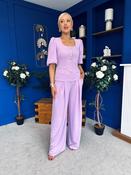 Daniella Detailed Top And Trouser Set Lilac image