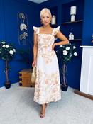 Orla Broderie Anglaise Floral Border Maxi Dress White image