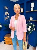Laura Ruched Sleeve Blazer Pwr Pink