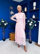 Jane Lace Detail Occasion Dress Pwr Pink