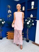 Pauline Detailed Midi Dress Pwr Pink
