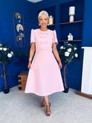 Charlotte Pearl &amp; Bow Detail Occasion Dress Pwr Pink
