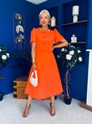 Charlotte Pearl &amp; Bow Detail Occasion Dress Coral