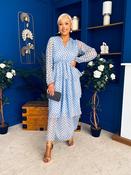 Dolores Layered Occasion Dress Polka Blue