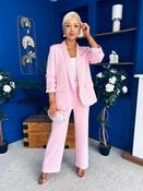 Danika Ruched Blazer &amp; Belted Trouser Set Pwr Pink