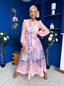 Chloe Embellished Midi Shirt Dress Floral