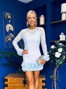 Casandra Lace Detailed Mini Dress Pwr Blue