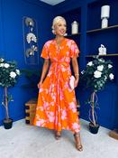 Deirdre Twist Detail Midi Dress Amber
