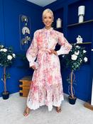 Helen Lace Detail Midi Shirt Dress Floral image
