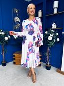 Teagan Banded Midi Dress Floral Purple image