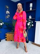 Teagan Banded Midi Dress Floral Cerice