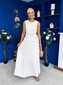 Bernice Detailed Waistcoat &amp; Skirt Set White