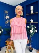 Lana Layered Sleeveless Top Pink