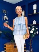 Lana Layered Sleeveless Top Blue
