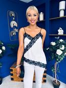 Opal Lace Trim Cami Top Monochrome