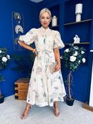 Dorothy Embellished Midi Shirt Dress Floral Cream