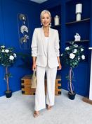 Danika Ruched Blazer &amp; Belted Trouser Set Almond