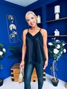 Clara Lace Detail Cami Top Black