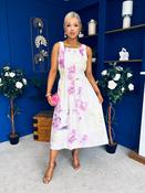 Kennedy Sleeveless Midi Dress Floral Cream image