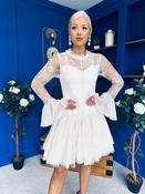Thelma Lace Bodice Occasion Mini Dress Cream image
