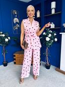 Phoebe Waistcoat &amp; Trouser Set Polka Pink