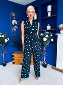 Phoebe Waistcoat &amp; Trouser Set Polka Black