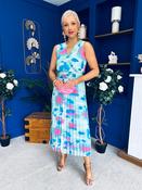 Robyn Pleated Midi Dress Marble Pastel image