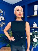Georgina Gold Clasp Detail Top Black