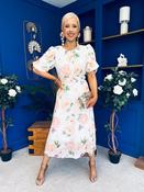 Imogen Gathered Detail Midi Dress Floral White image