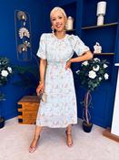 Imogen Gathered Detail Midi Dress Floral Pastel image